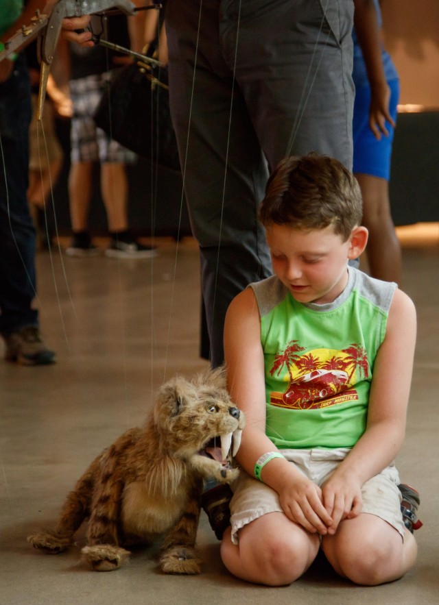 nibbles sabertooth cat puppet ice age meet and greet la brea tar pits and museum