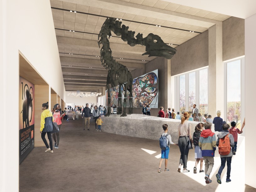 Interior of new Welcome Center at Center for Nature and Culture